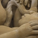 foetus sand sculpture