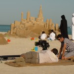 filming an advert in Qatar