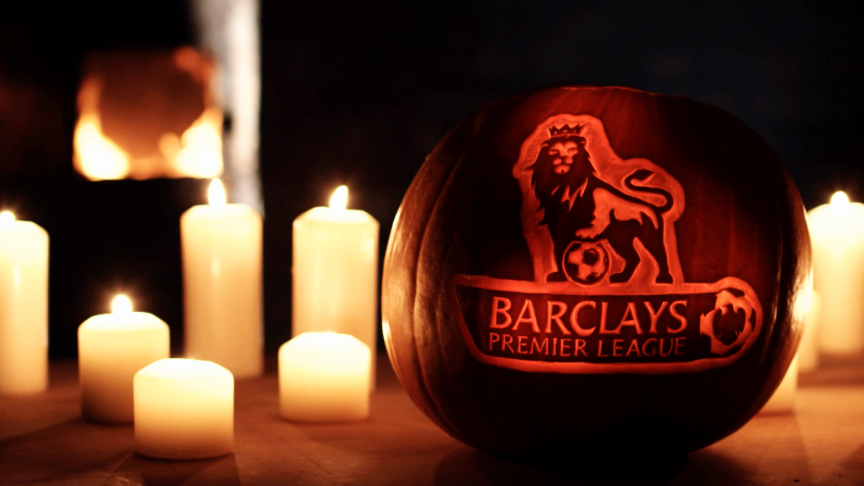 The final shot of the pumpkin carving. Courtesy of the Premier League