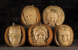 Famous faces carved into pumpkins for Halloween image by REX