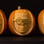 Famous faces by professional pumpkin carver Jamie Wardley