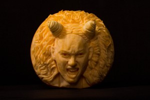 Celeb Scary Spice made into a Halloween Pumpkin