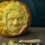 Pumpkin Carving in process