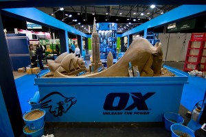 Sand In Your Eye create a sand sculpture for Ox Tools
