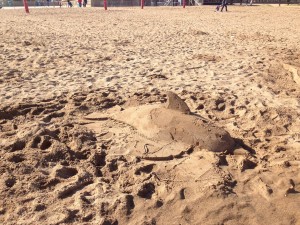 Children's sand sculptures
