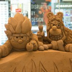 Dennis the Menace and Gnasher sand sculpture by Jamie Wardley