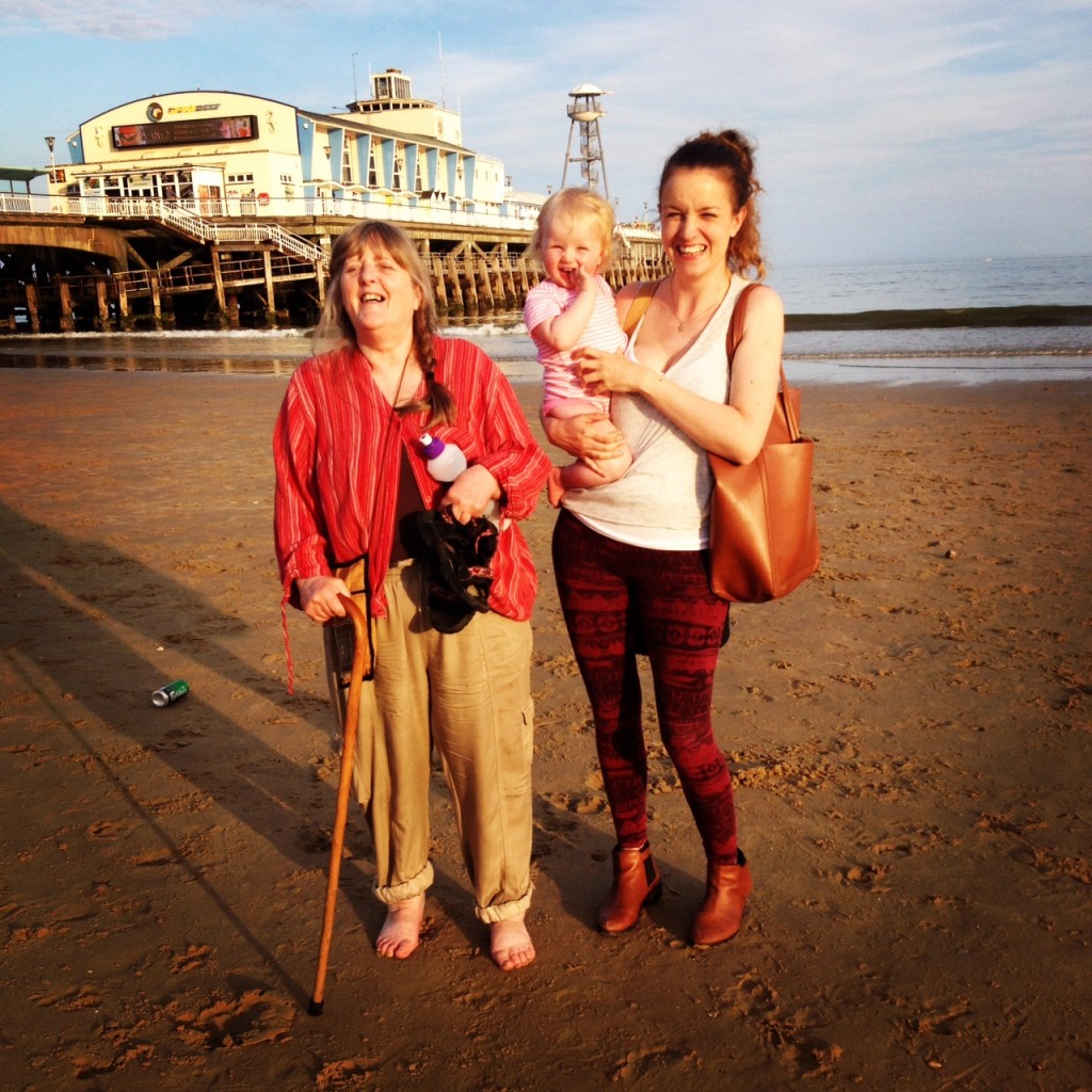 Claire, Flossy and Grandma arrived in Bournemouth