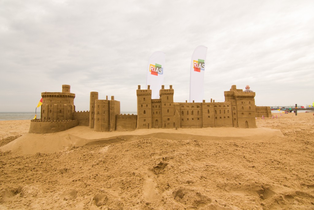 Windsor Castle sand sculpture to celebrate the Queen's 90th Birthday