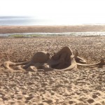 Beach sand sculpture UK