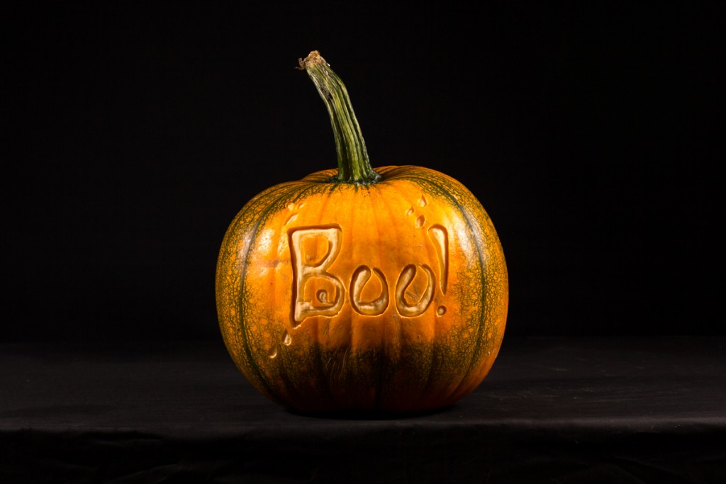Boo! Pumpkin carving text