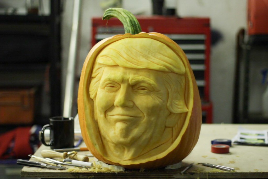 Trumpkin! Donald Trump celebrity pumpkin carving