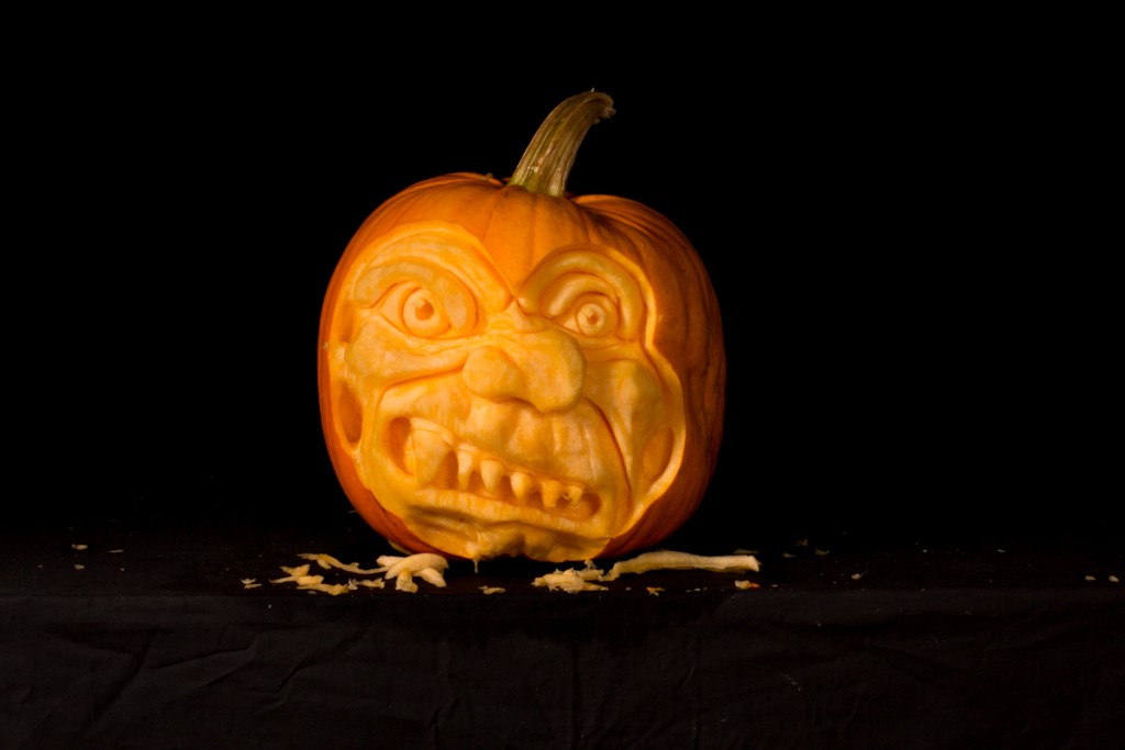 Pumpkin carving, West Yorkshire