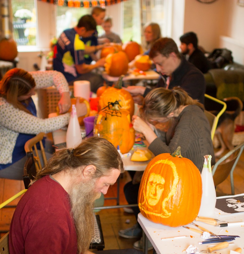 Halloween family entertainment, pumpkin carving workshops