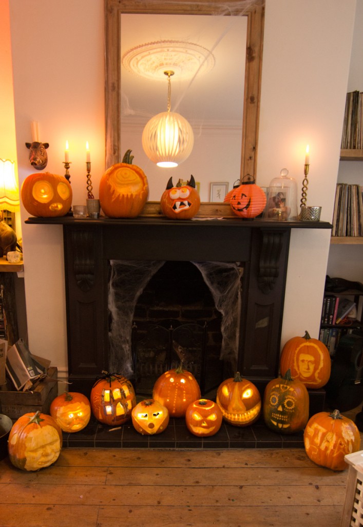 Results of the pumpkin carving workshop