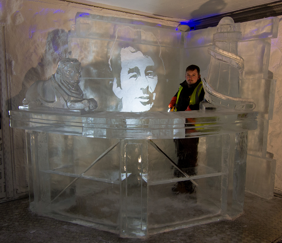 the finished ice bar