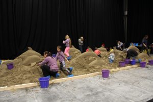 Children's sand sculpture workshops Yorkshire