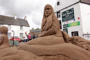 Huge sand sculpture event festival scotland