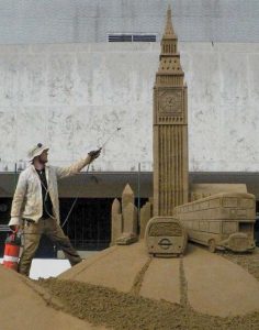 Sand sculpture london big ben austria