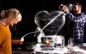 wedding ice sculptures yorkshire drinks luge