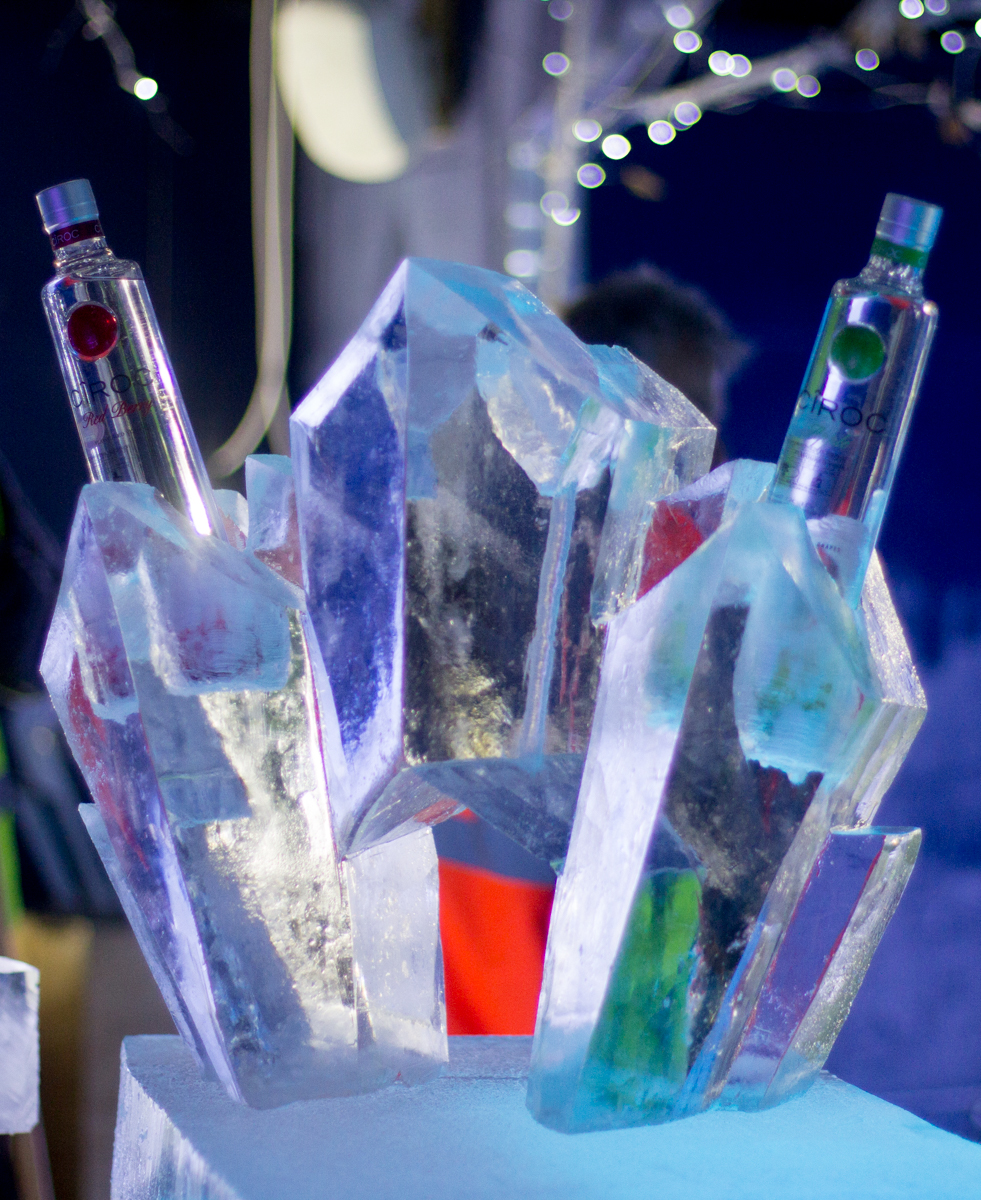 drinks luge ice sculpture bar promotion pr