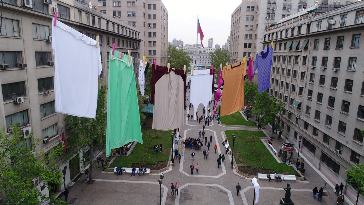 The Glue Society's giant washing line