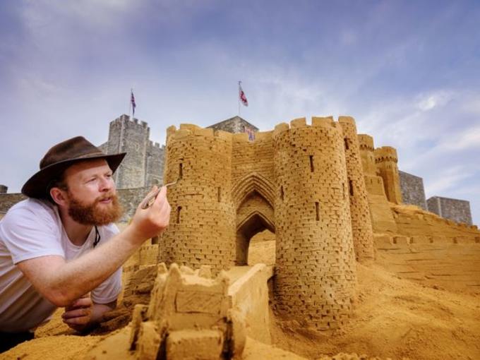 Jamie Wardley giant sand castle english heritage