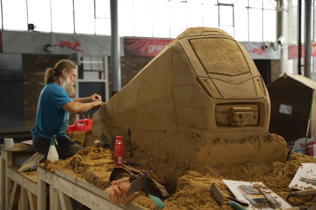 greater anglia sand sculpture