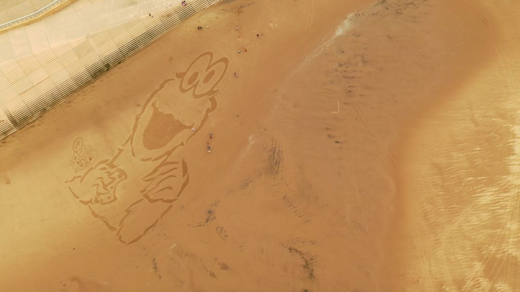 sand drawing pr advertising