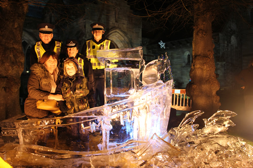 St Andrews police ice art