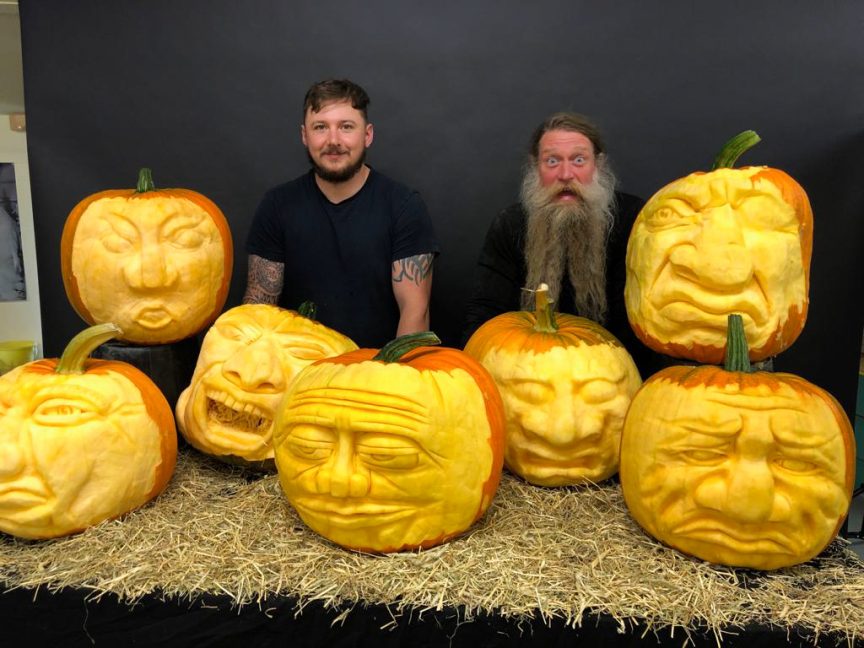carved pumpkins couriered